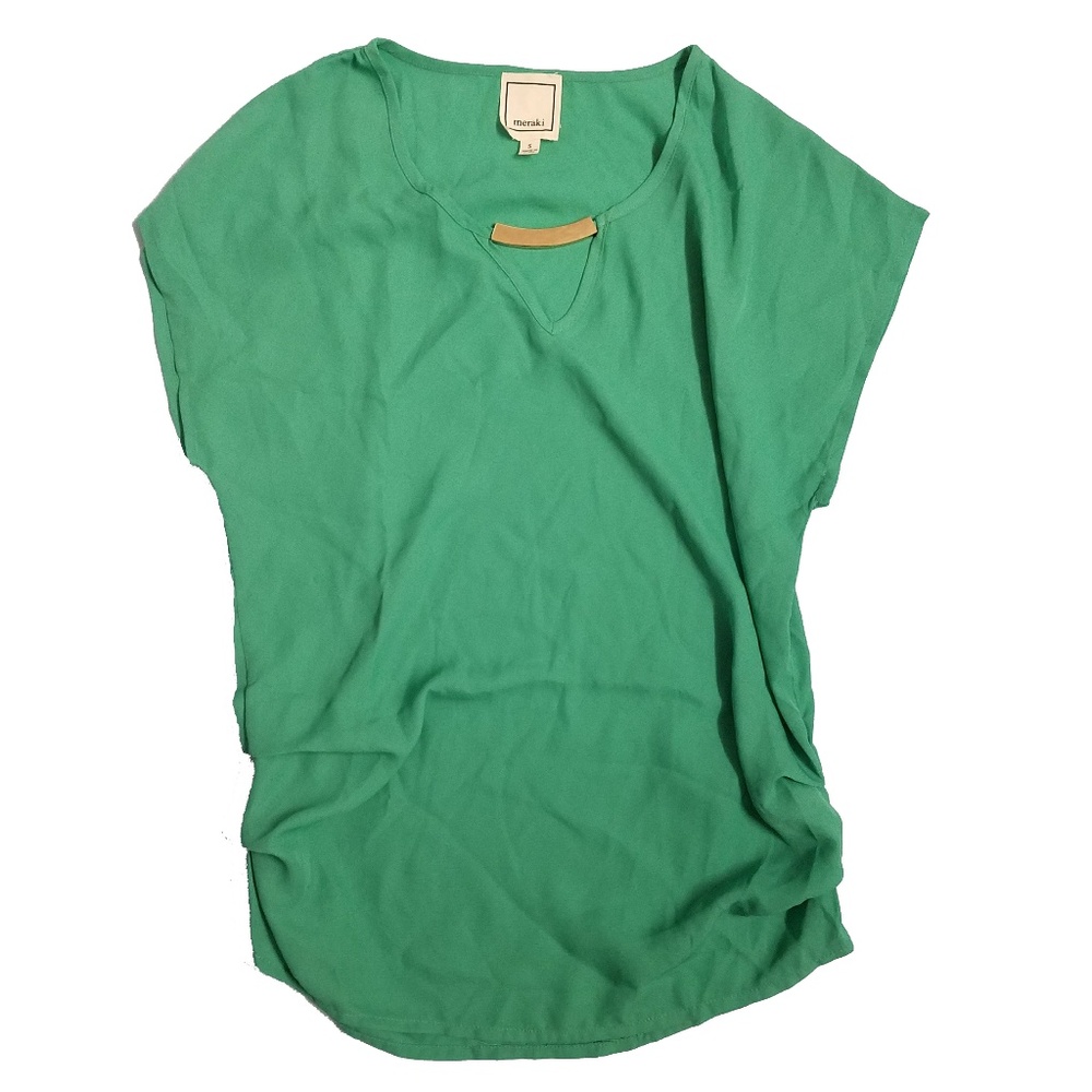 Meraki Green Short Sleeve Top